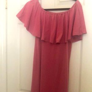 Light strapless pink dress